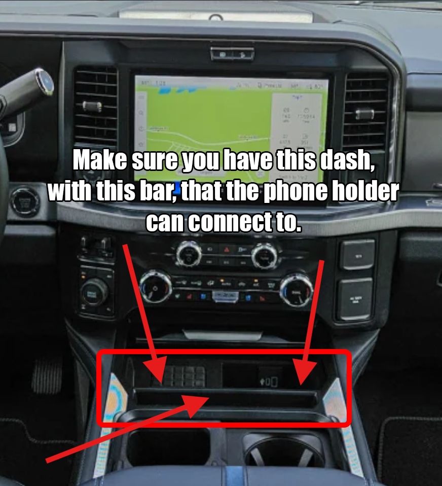 Ford F250 F350 F450 2023-2026 MagSafe iPhone Charger - Lower Dash