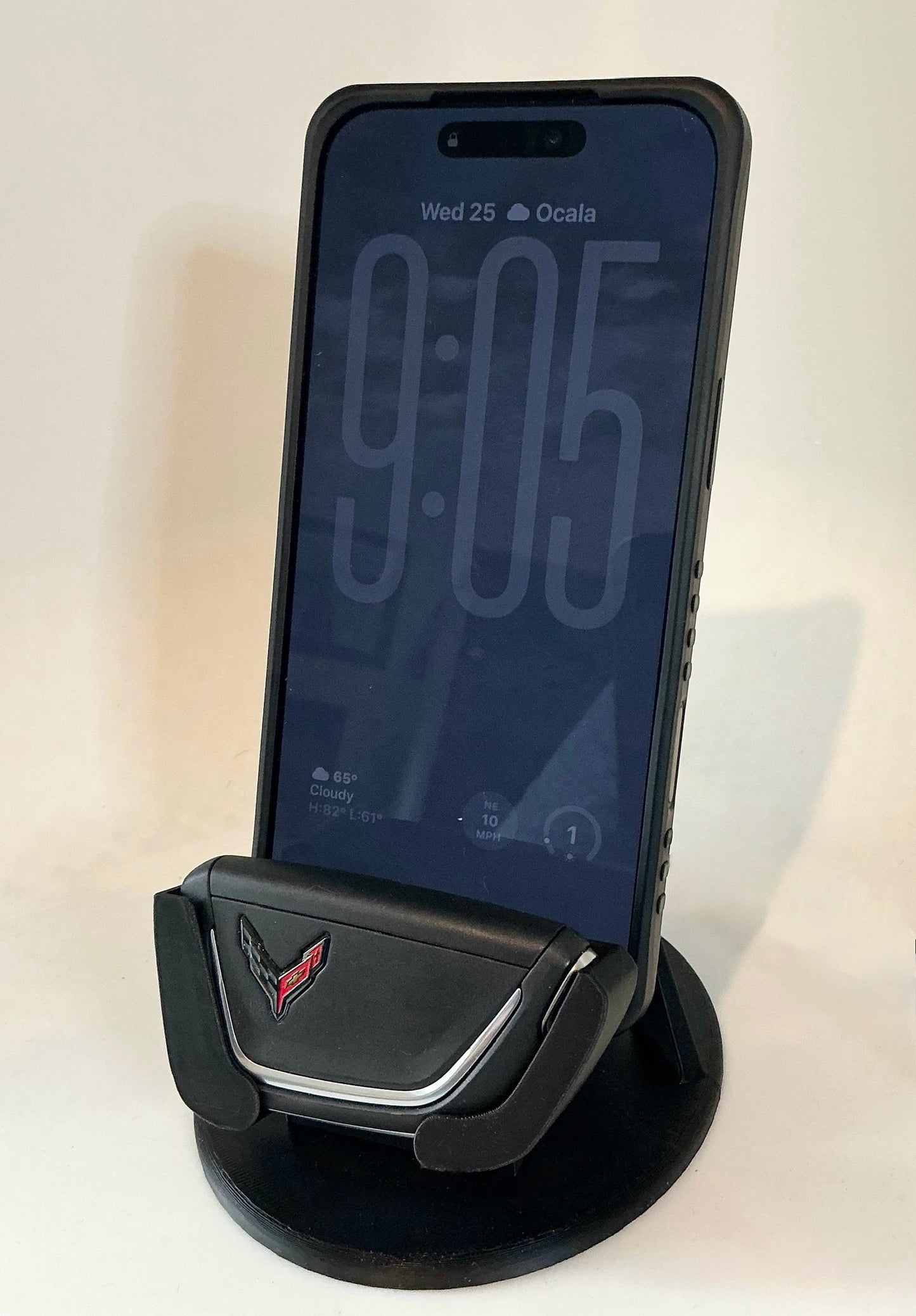 The Phone Holder - Wireless iPhone charger Plus C8 Corvette key holder